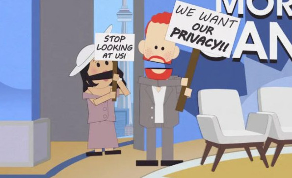 Οι μορφές του πρίγκιπα Χάρι και της Μέγκαν Μαρκλ σε επεισόδιο του South Park