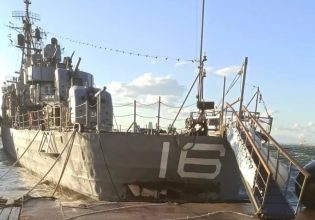 Ρήγμα στο ιστορικό αντιτορπιλικό «Βέλος» από τους θυελλώδεις ανέμους και τα κύματα