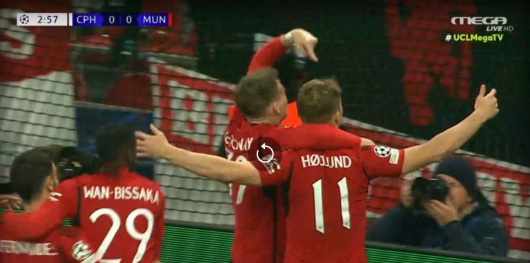 Γρήγορο γκολ για την Μάντσεστερ Γιουνάιτεντ (0-1)