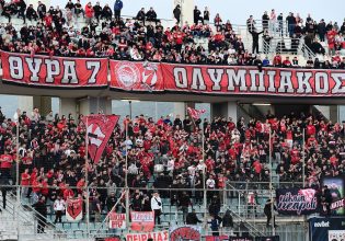 «Κόκκινο» το Πανθεσσαλικό: Πάνω από 7.000 οπαδοί του Ολυμπιακού στις εξέδρες