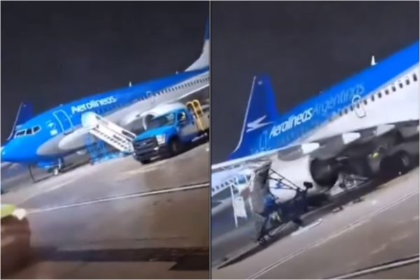 Απίστευτο βίντεο – Όταν ισχυροί άνεμοι παρέσυραν… σταθμευμένο αεροπλάνο