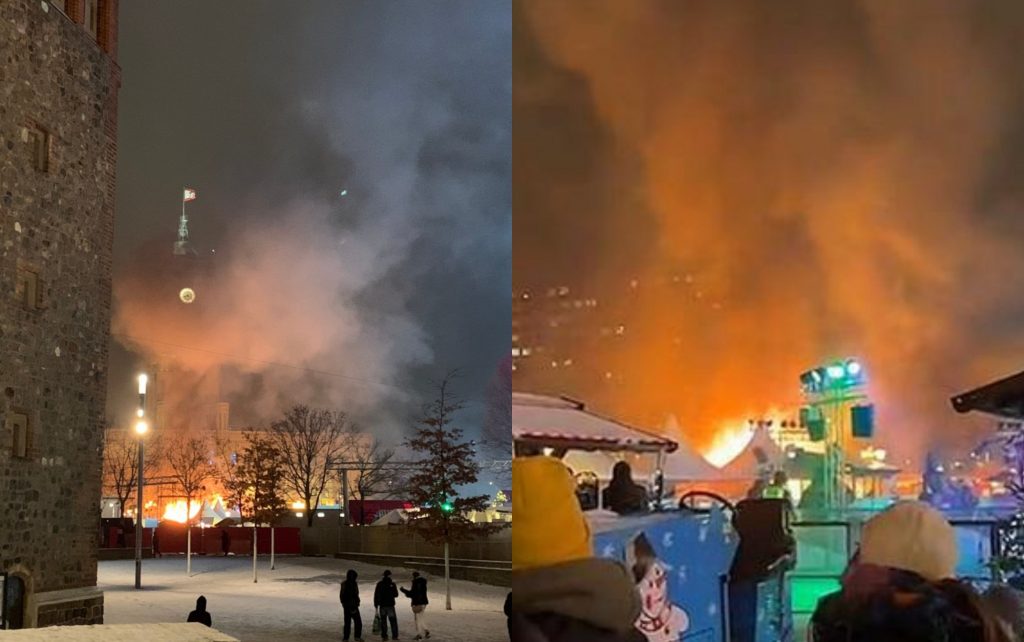 Γερμανία: Τεράστια πυρκαγιά σε χριστουγεννιάτικη αγορά – Δύο τραυματίες