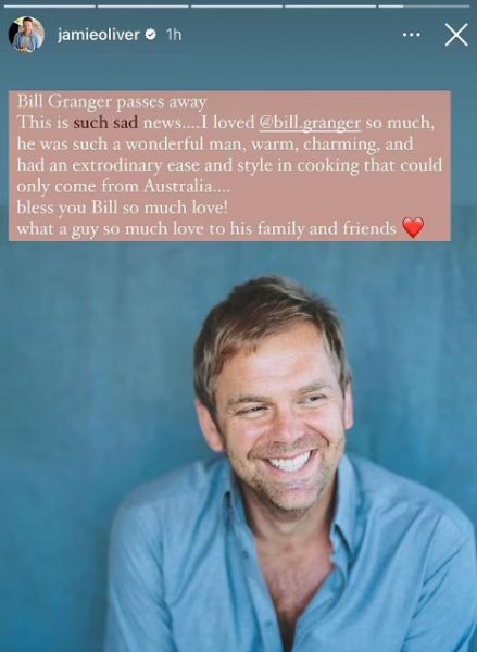 Το αντίο του Jamie Oliver στον Bill Granger