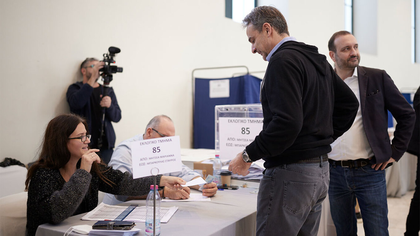 Ο Κυριάκος Μητσοτάκης ψήφισε στις εκλογές του Οικονομικού Επιμελητηρίου Ελλάδος