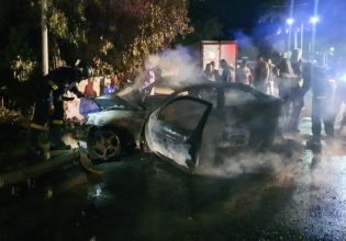 Τροχαίο στη Ρόδο: ΙΧ προσέκρουσε σε τοιχίο και τυλίχθηκε στις φλόγες – Ένας τραυματίας