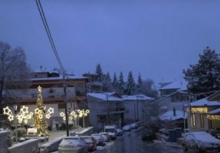 Καιρός: Στα «λευκά» ο Χορτιάτης και τα ορεινά της Χαλκιδικής