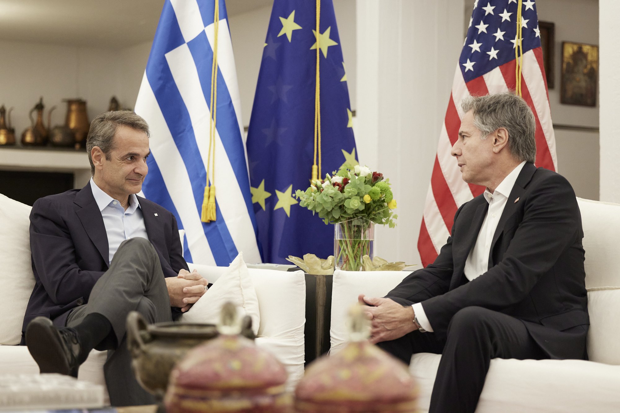 Συνάντηση Μητσοτάκη-Μπλίνκεν: «Ποτέ δεν ήταν ισχυρότερες οι ελληνοαμερικανικές σχέσεις»