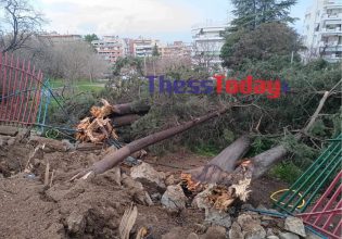 Στο έλεος της κακοκαιρίας η Θεσσαλονίκη – Εκτεταμένες ζημιές σε σχολείο