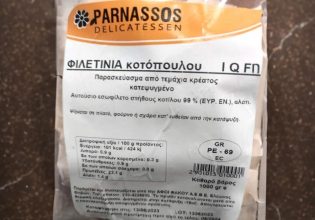 ΕΦΕΤ: Ανακαλεί φιλετίνια κοτόπουλου στα οποία ανιχνεύθηκε σαλμονέλα