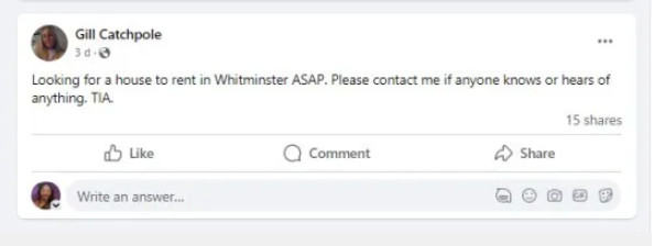 Η ανάρτηση της Gill Gatchpole