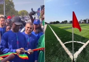 Ο Μανέ εγκαινίασε το ολοκαίνουριο γήπεδο που έχτισε στο χωριό του (vid)