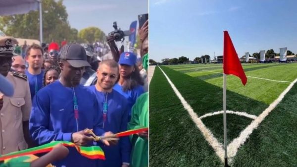 Ο Μανέ εγκαινίασε το ολοκαίνουριο γήπεδο που έχτισε στο χωριό του (vid)