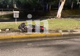 Τροχαίο στη Λεωφόρο Συγγρού: Εκτροπή και πρόσκρουση μηχανής με 2 πολύ σοβαρά τραυματίες