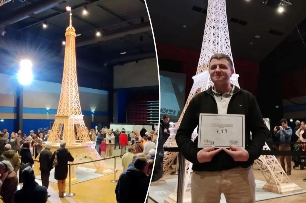 Τελικά ο Πύργος του Άιφελ από 700.000 σπίρτα μπήκε στο Ρεκόρ Γκίνες