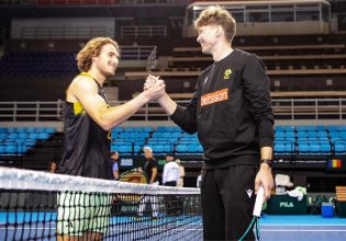 Ο Τσιτσιπάς έπαιξε τένις με τον Κουζμίνσκας (pics+vid)