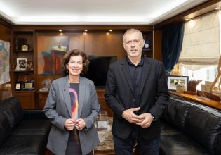 Συνάντηση Δημάρχου Πειραιά Γιάννη Μώραλη με την νέα Πρέσβειρα της Γαλλίας στην Ελλάδα Laurence Auer