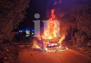 Μάνδρα: Βίντεο ντοκουμέντο από το σημείο της δολοφονίας Γιαλιά – Η στιγμή που φλέγεται το αυτοκίνητό του