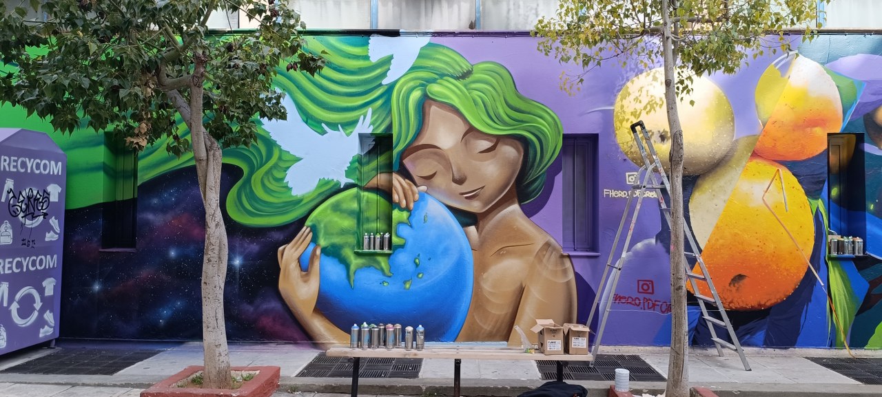 Μια νέα εντυπωσιακή τοιχογραφία, στα 35ο & 36ο Νηπιαγωγείο – Δημοτικό Σχολείο Πειραιά