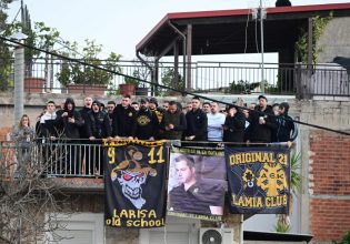 Η αστυνομία προχώρησε σε προσαγωγές των οπαδών της ΑΕΚ που ήταν στις ταράτσες στη Λαμία (vids)