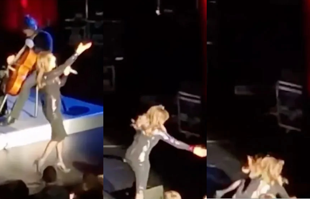 Βίκυ Λέανδρος: Έπεσε από τη σκηνή ενώ τραγουδούσε σε συναυλία στο Αννόβερο – Δείτε βίντεο