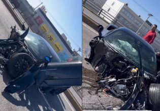 Κηφισός: Maserati 500.000 ευρώ έγινε «λαμαρίνες» μετά από τροχαίο