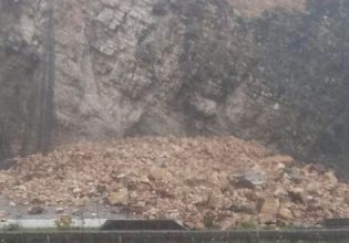 Ιωάννινα: Μεγάλη κατολίσθηση στην Εθνική Οδό στο ύψος της Ασφάκας