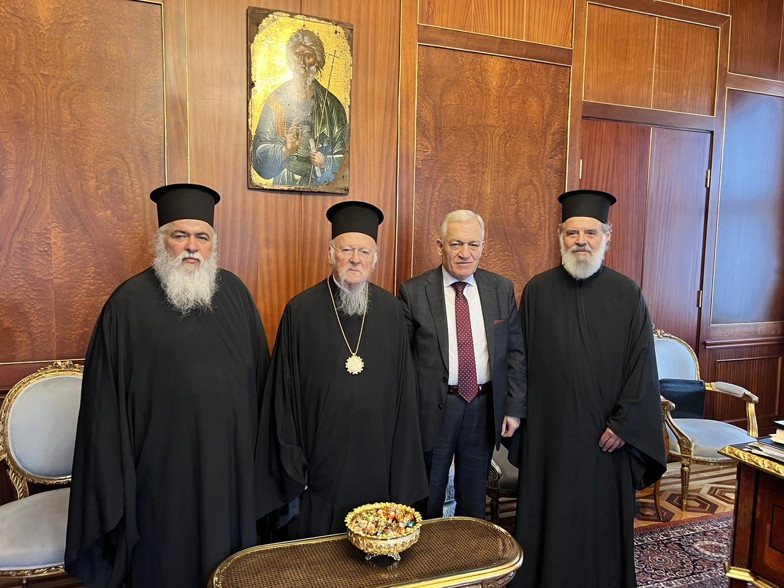 Επίσκεψη του Προέδρου της ΚΕΔΕ Λάζαρου Κυρίζογλου στο Οικουμενικό Πατριαρχείο Κωνσταντινουπόλεως