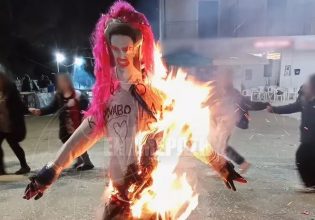 Επαίσχυντη ομοφοβική «σάτιρα» στην Κέρκυρα με την καρικατούρα Κασσελάκη