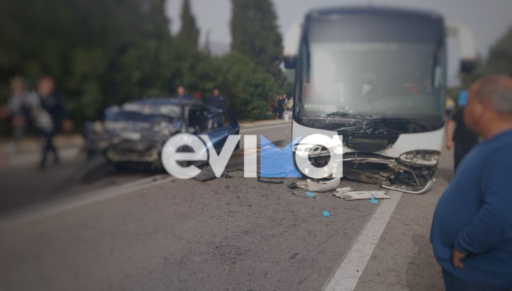 Ερέτρια: Λεωφορείο συγκρούστηκε με αυτοκίνητο - Νεκρός ο οδηγός του ΙΧ