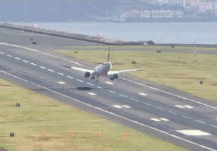 Μαδέρα: Εντυπωσιακή προσγείωση αεροσκάφους εν μέσω ισχυρών ανέμων