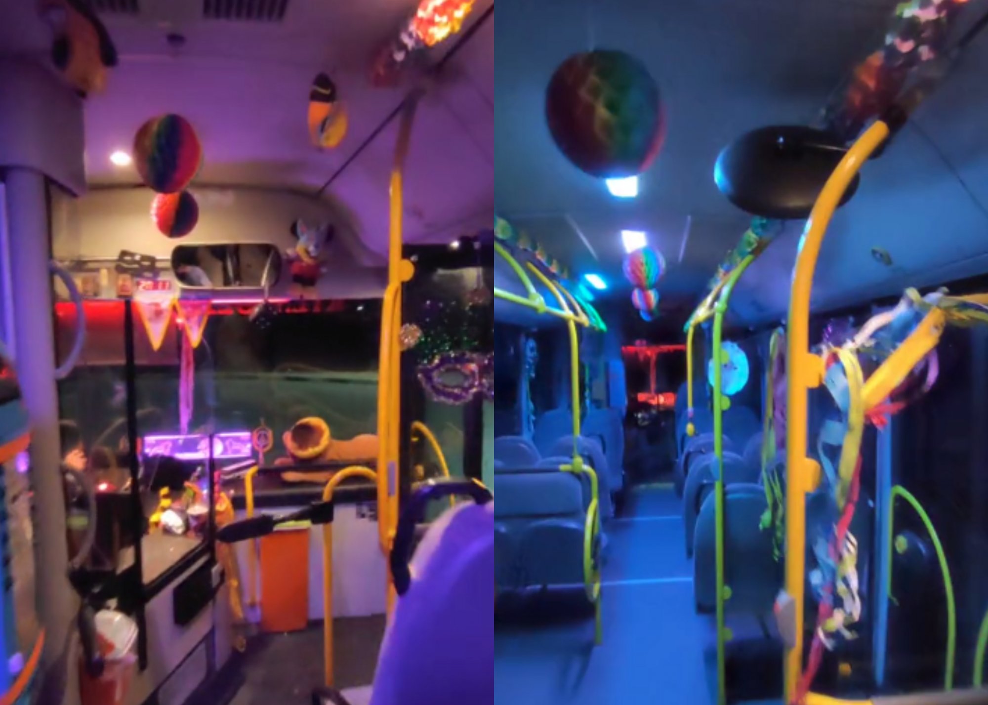 Θεσσαλονίκη: Μάσκες, σερπαντίνες και πολύχρωμα φώτα - Viral το στολισμένο λεωφορείο με αποκριάτικα