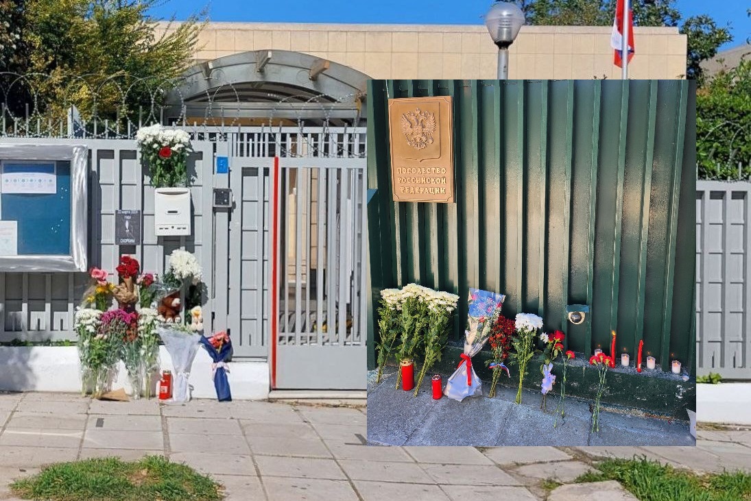 Μακελειό στη Μόσχα: Λουλούδια έξω από τη Ρωσική Πρεσβεία στην Αθήνα - Ανοίγει ηλεκτρονικό βιβλίο συλλυπητηρίων