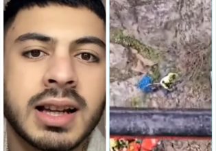 Η στιγμή που ανασύρουν τη σορό του TikToker Tzane από τον γκρεμό