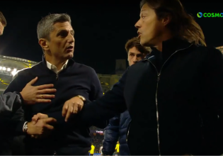 Ένταση μεταξύ Λουτσέσκου και Αλμέιδα μετά την λήξη του ΑΕΚ – ΠΑΟΚ (vid)