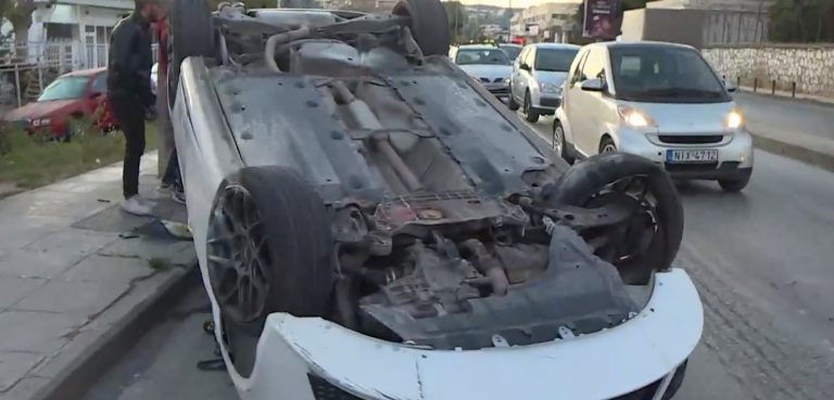 Θεσσαλονίκη: Τροχαίο με ανατροπή Ι.Χ – Προσπάθησε να αποφύγει φορτηγό που πέρασε με κόκκινο