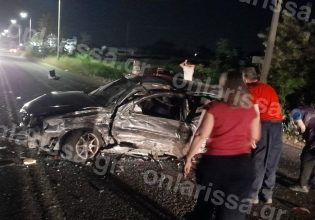 Σοβαρό τροχαίο στην παλαιά εθνική οδό Λάρισας- Θεσσαλονίκης – Τέσσερις τραυματίες