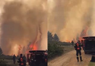 Πιέρια Όρη: Ξεφεύγει η φωτιά προς Κοζάνη – Καίγεται το καταφύγιο άγριας ζωής
