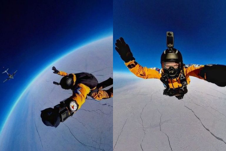 Βουτιά από την στρατόσφαιρα στο Βόρειο Πόλο – Παγκόσμιο ρεκόρ για ρώσους αλεξιπτωτιστές