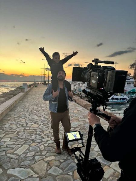 Ο Αντρέας Γεωργίου με τον μικρό Άγγελο