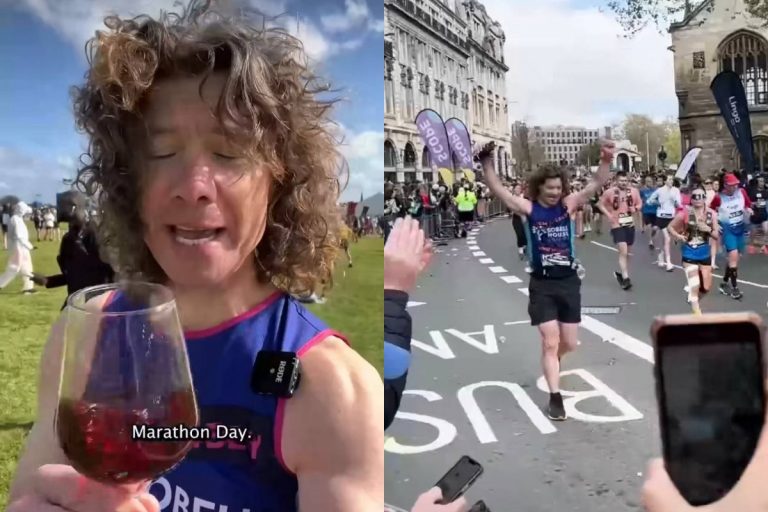 Άνδρας πίνει 25 ποτήρια κρασί για κάθε χιλιόμετρο που τρέχει στο Μαραθώνιο του Λονδίνου