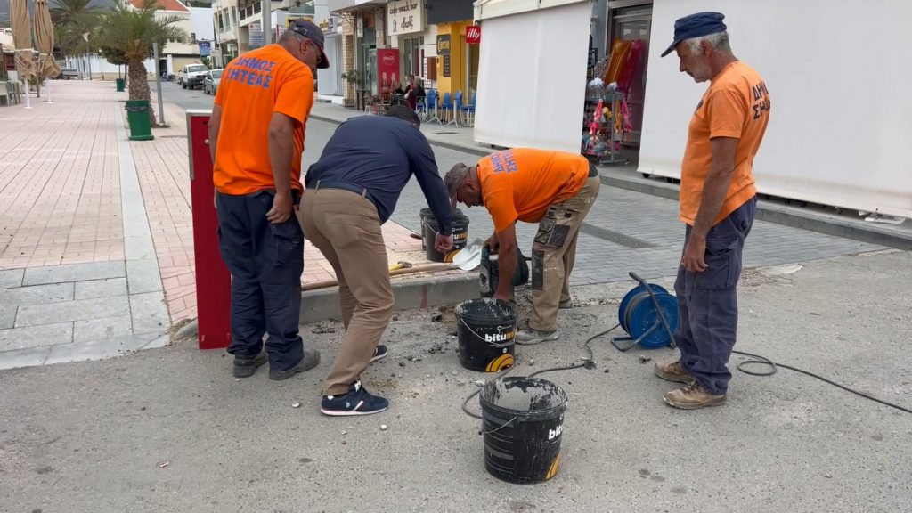 «Προστατεύει» τους πεζόδρομους ο Δήμος Σητείας