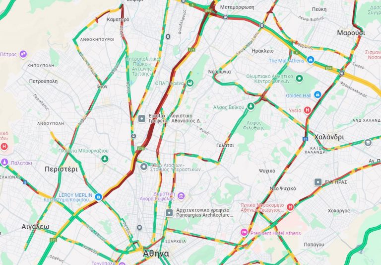 Κηφισός: Κυκλοφοριακό κομφούζιο λόγω σύγκρουσης οχημάτων