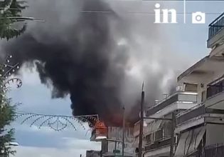 Θεσσαλονίκη: Φωτιά σε ρετιρέ – Πυκνοί καπνοί στην περιοχή