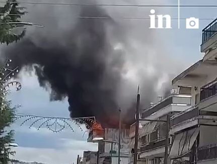 Θεσσαλονίκη: Φωτιά σε ρετιρέ - Πυκνοί καπνοί στην περιοχή
