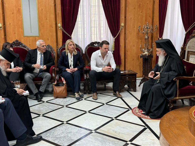 Στέφανος Κασσελάκης: Συναντήθηκε με τον Πατριάρχη Ιεροσολύμων