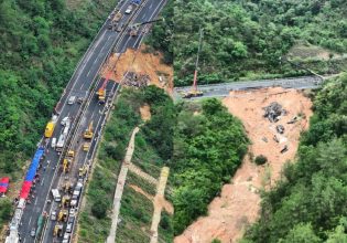 Κίνα: Τουλάχιστον 36 νεκροί έπειτα από κατάρρευση αυτοκινητοδρόμου