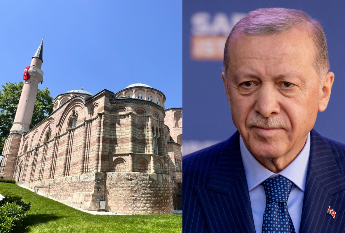 Ερντογάν: «Προστατεύουμε την κληρονομιά των προγόνων μας» λέει για τη μετατροπή της Μονής της Χώρας σε τζαμί