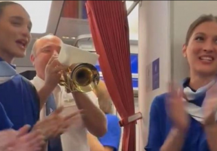 «Τρελαμένος» πιλότος έπαιξε τον ύμνο του Ολυμπιακού με τρομπέτα! (vid)