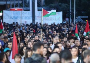 Ολονύκτια διαμαρτυρία φοιτητών για την Παλαιστίνη στο κέντρο της Αθήνας