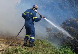 Πυρκαγιά σε δασική έκταση στο Λουτράκι